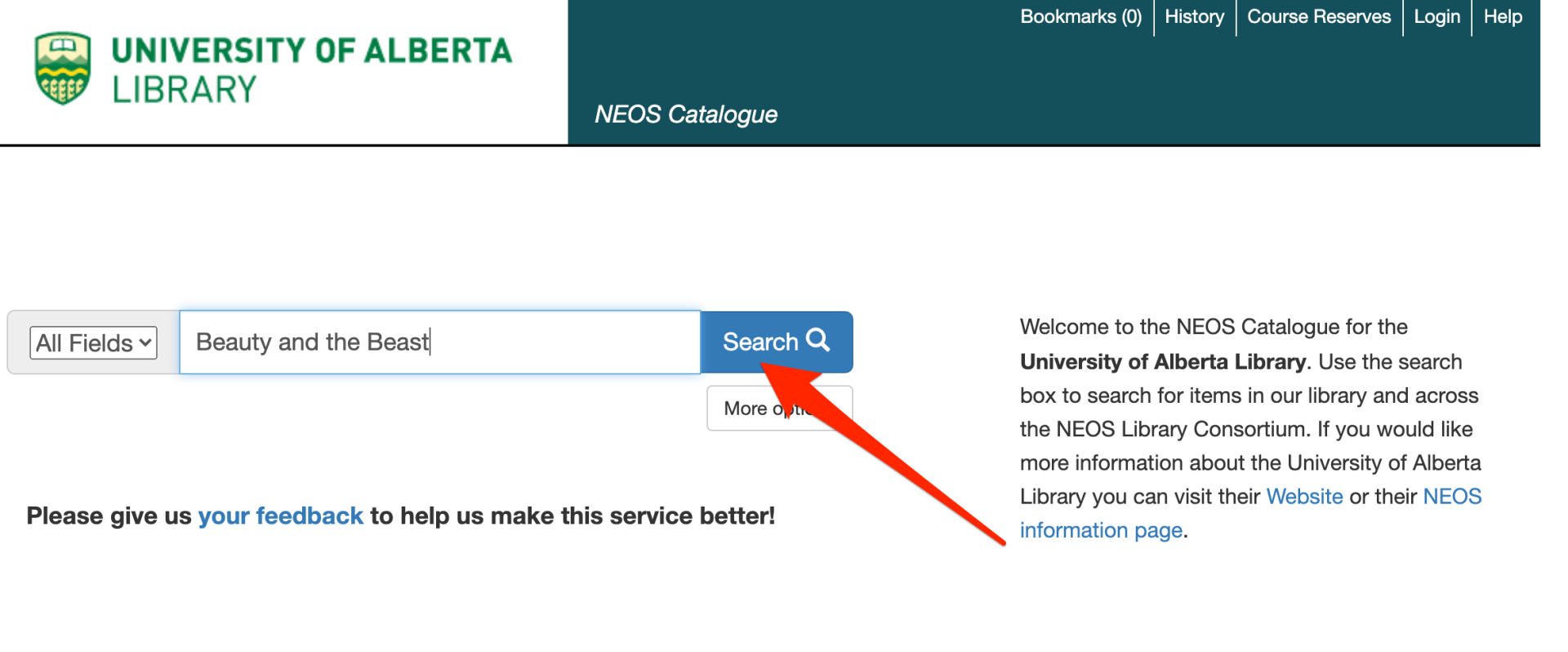 Be Our Guest How to Search our U of A Library Catalogue — news