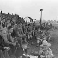 Crowd at rugby game, October 1940