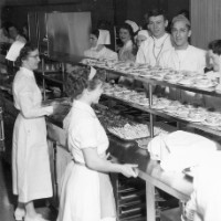Servers at the U of A Hospital Cafeteria, 1957.